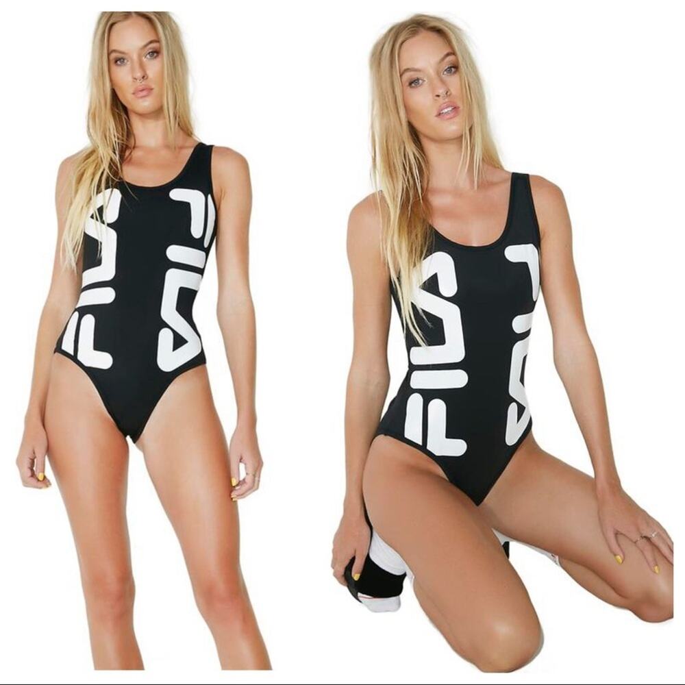 FILA Henrietta Bodysuit Sleeveless in Black/White Size XS